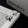 Irregular Love Dark Personality Black Zircon Bat Open Ring Niche Punk Stacked Ring Woman