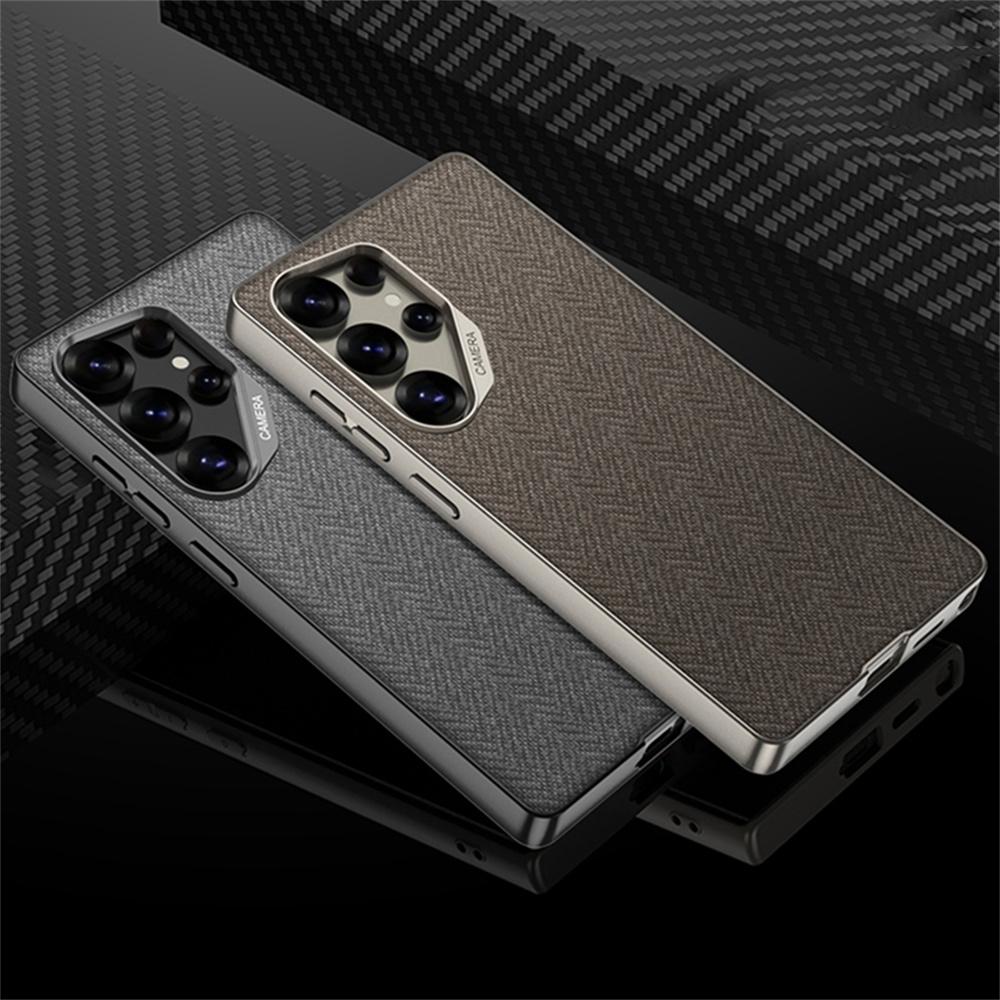 For Samsung Galaxy S25 Ultra Case Skin Touch PC+TPU+Cloth Phone Back Cover
