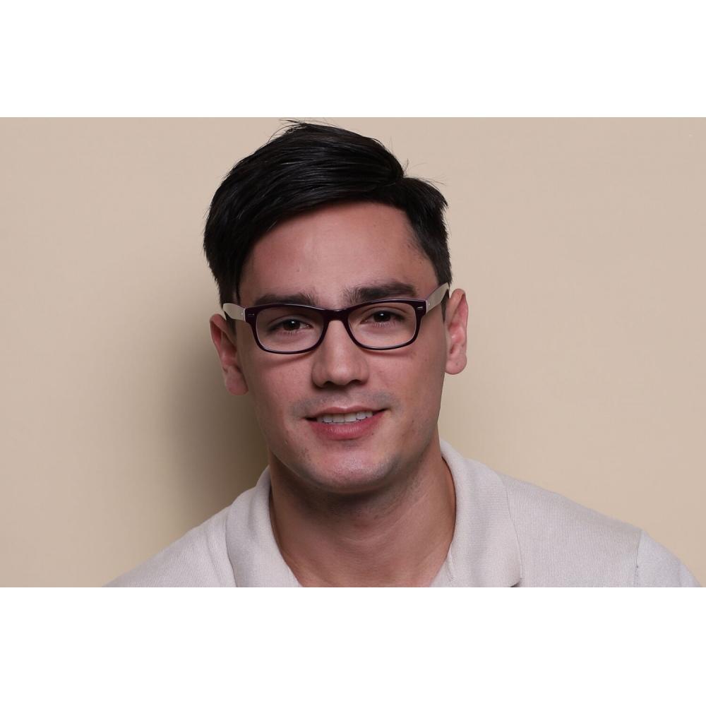 Full Rim Square Black Purple Smartbuy Collection Rumbo Am87e Fashion Unisex Eyeglasses