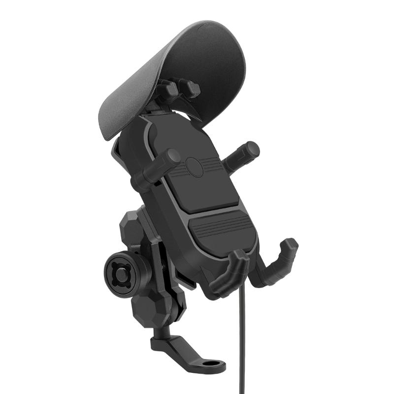 Motorcycle Phone Holder 15W Wireless Charger USB Fast Charging Bike Rack Support