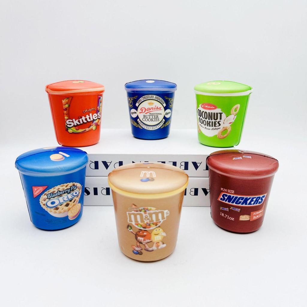 Cross-border Cartoon Snack Bucket Squishy Toy - PU Stress Relief Ornament In Stock