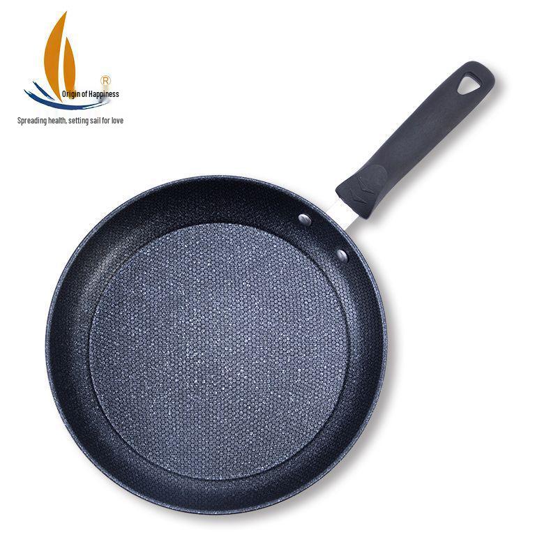 Smokeless Non-Stick Medical Stone Frying Pan with Composite Bottom for Eggs and Steaks