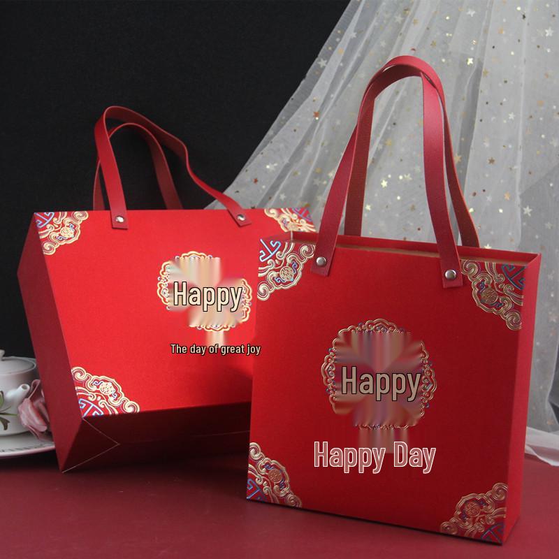 Chinese Style Handheld Wedding Candy Gift Box