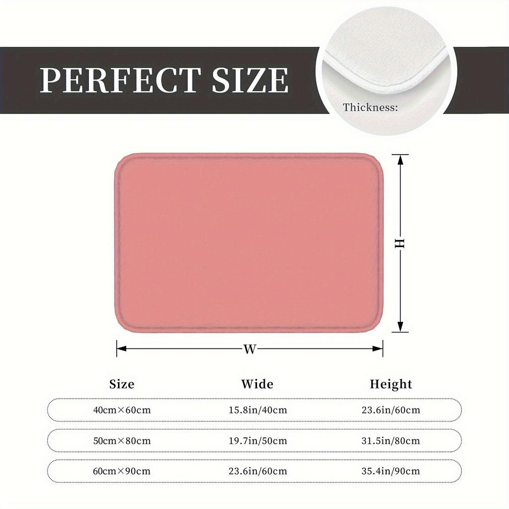 1pc Misty Forest Bath Mat - Soft Plush 16"x24" Non-Slip Rubber Backing, Machine Washable 100% Tech Fabric, Serene Nature Design