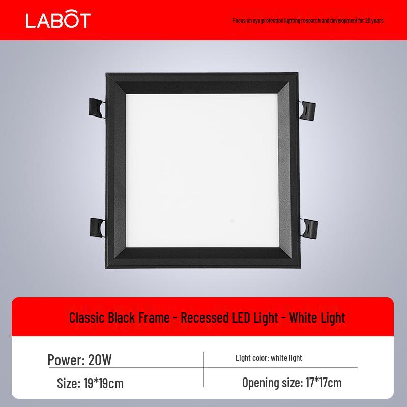 Large Recessed Square Downlight Panel with Honeycomb Design for Kitchen and Bathroom Ceilings (2020 Model)