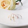 [1+1] Surgical Piercing Flat Half Ring 3 Types, Choose 1, Single Side Sale