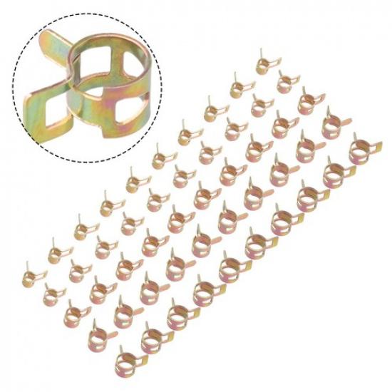 50Pcs Spring clip Fastener 5/6/7/8/9mm Water Line Hose Pipe 65Mn Spring Steel