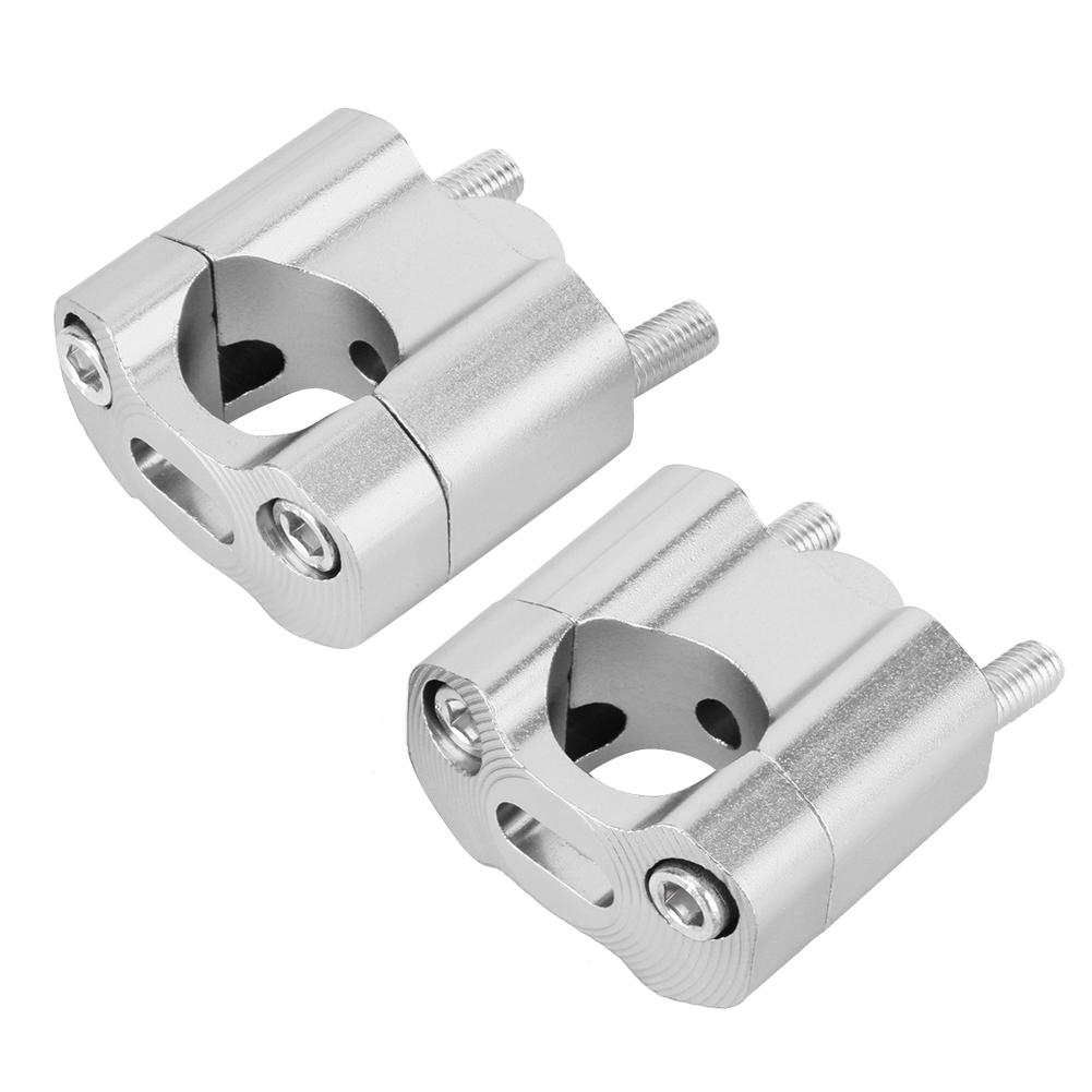 1Pair 22mm/28mm 1/8in 7/8in Motorcycle Handlebar Mount Clamps Riser Adapter CNC Aluminum Alloy Motorcycle Handlebar Clamps