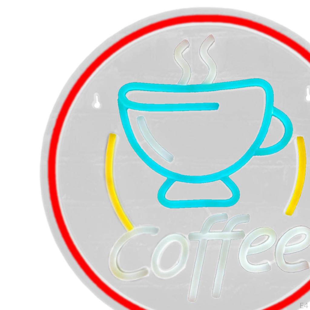 Cafe Sign with LED Lights for Coffee Shop, Modern Creative Game Lamp, Decorative Office,