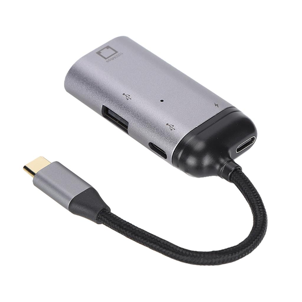Multi Functional 3in1 Type C Adapter Type C Male to RJ45 PD USB A Female Adapter