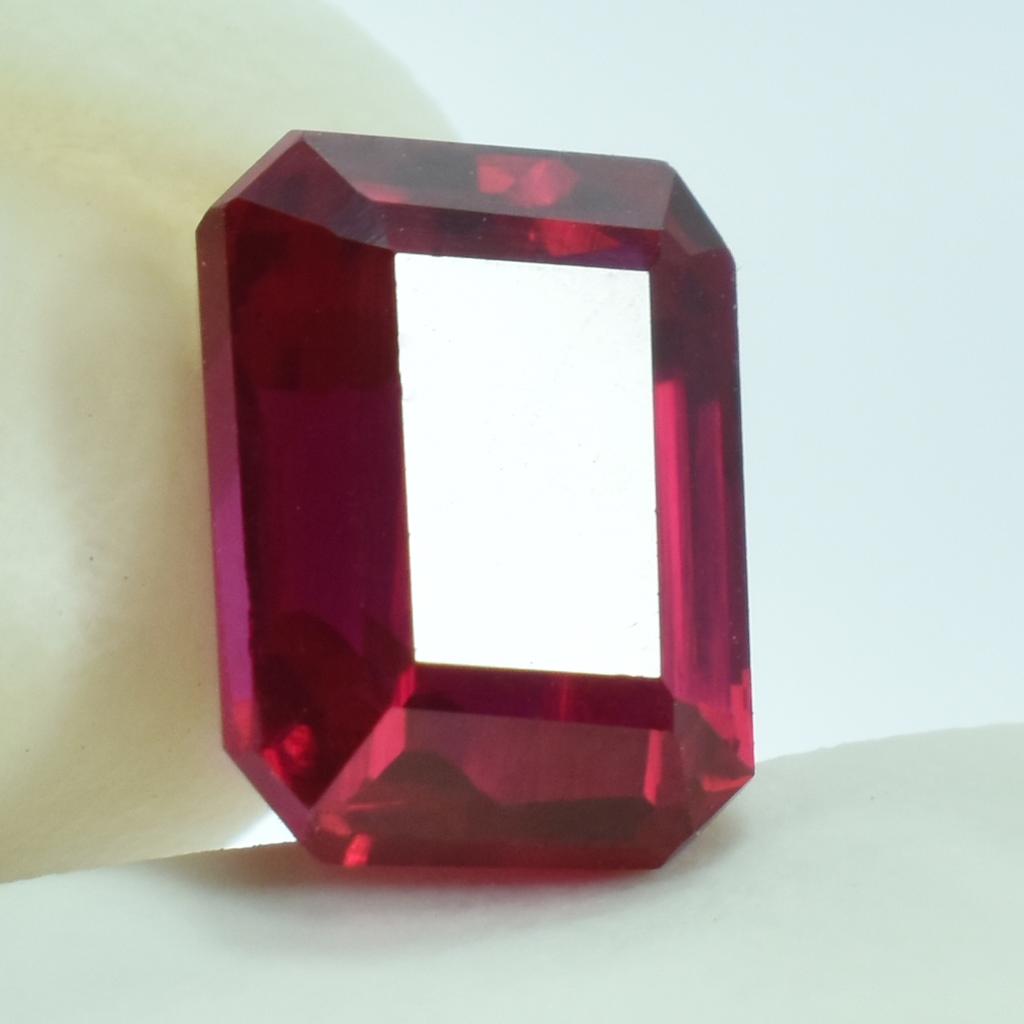 Natural Red Ruby Loose Gemstone Emerald Shape 4.80 ct for Jewelry Making and Gem Collections