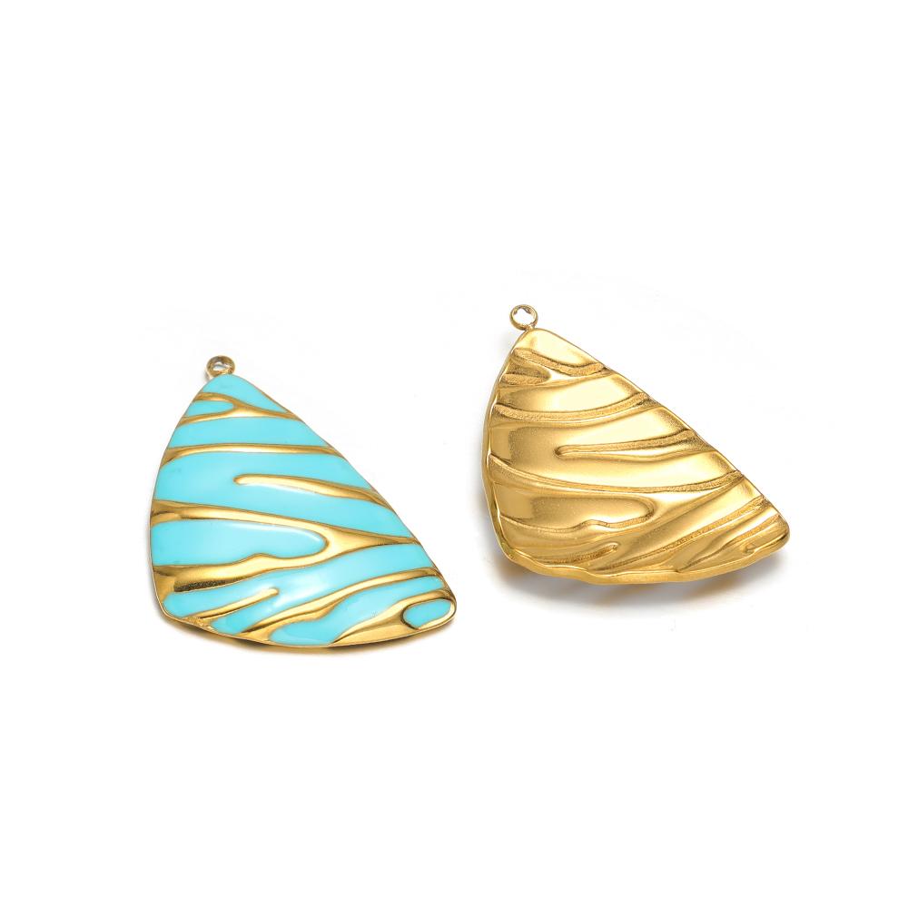 5pcs Stainless Steel Enamel Triangle Charms for DIY Jewelry Findings Necklace Pendant Bracelets Earrings Making Eardrop Supplies