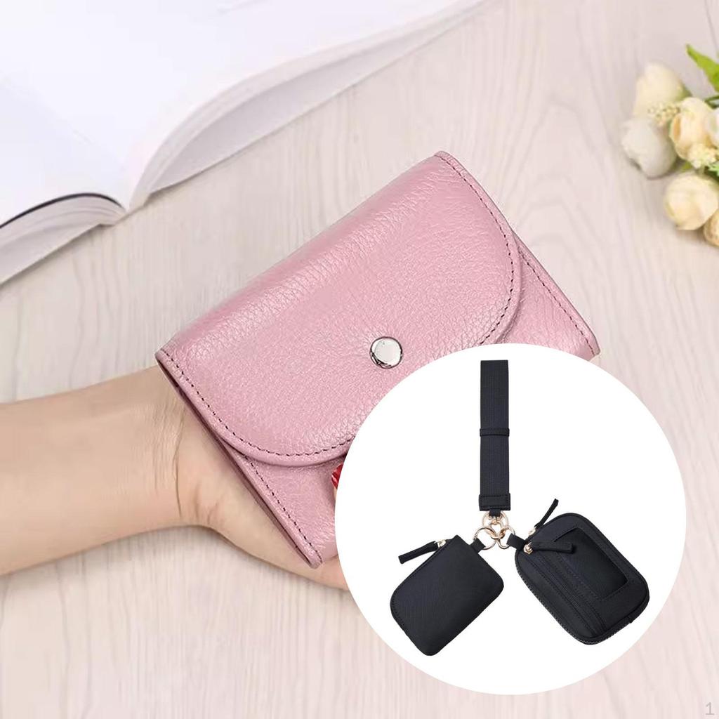 Nyckelring Armband Plånbok Dubbel Ficka Casual med Dragkedja Liten Nyckelring Kvinnor Män för