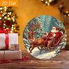 Metal Wall Sign Magic Deer Christmas Art Home Decor 20x20 Cm