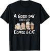 Coffee and Cat Tee _ A Good Day Starts With Coffee And Cat Gift Unisex T-Shirt
