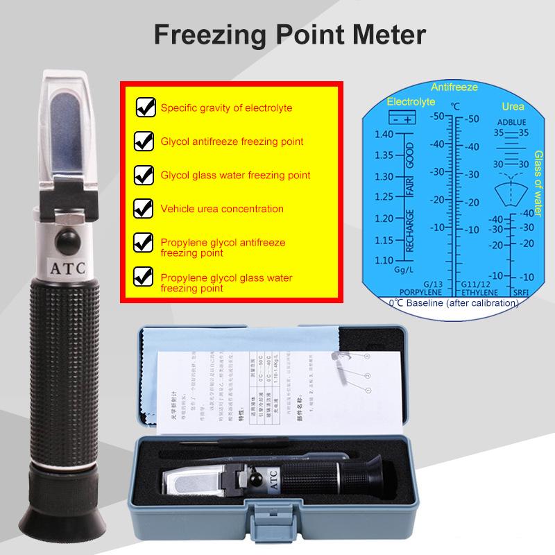 4 In 1 ATC Refractometer Antifreeze Coolant Tester Adblue Engine Fluid Freezing Point Water Detector Car Clean Battery Test