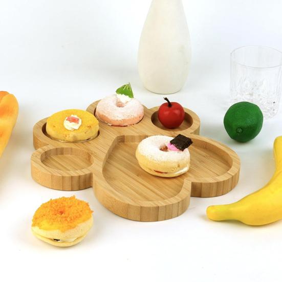 Bamboo Serving Tray Bone or Claw Shaped Charcuterie Board Snack