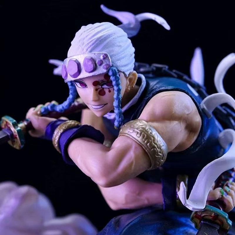 Figurka Anime 15cm Scena Bitwy Uzui Tengen Model Statua PVC Lalki Figurki Dekor Zabawki Prezent