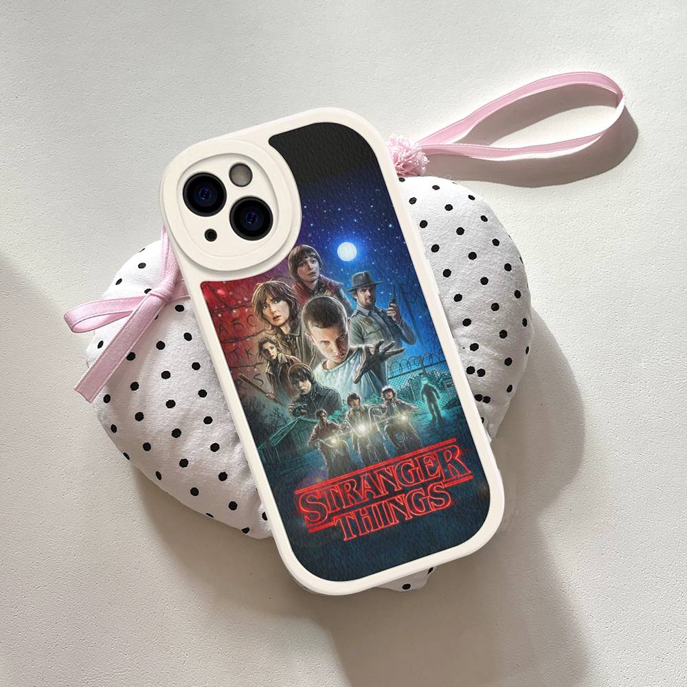 Hot S-Stranger T-Things Leather Phone Case For IPhone 15 14 13 Pro Max 12 11 16 Plus Phone Cover