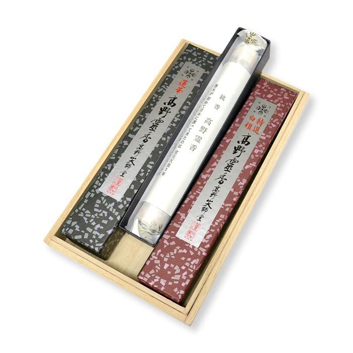 Koyasan Daishido Gift Incense, Koya Reiko, Paulownia Wood Box, Size 32, with Gift Tag