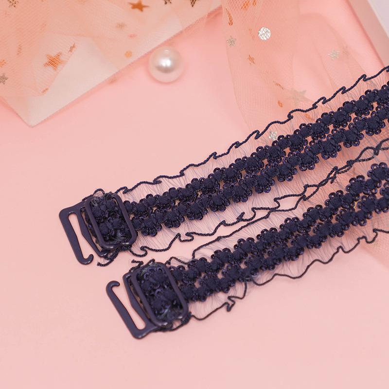 Sexy Dress Lace Bra Shoulder Strap for Women Adjustable DIY Flower Underwear Strap Elastic Anti-slip Buckle Lingerie Strap Bel
