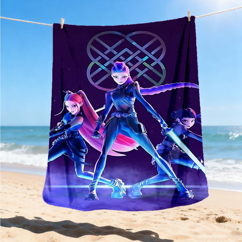 1 Stück Huntrix Outdoor Flanelldecke für Mädchen Weich, Leicht, Perfekt zum Campen und als Geschenk, Digital