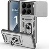 Protective Case - E.F.CONNECTION - for Xiaomi 15 - Shockproof - Back Stand - Sliding Camera Protection