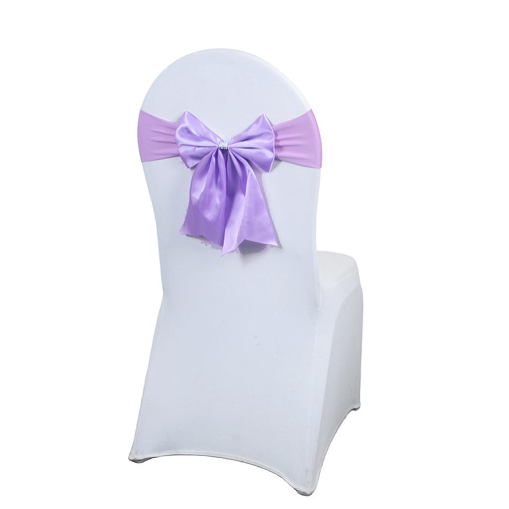 Chair Back Sash with Bow Design Chair Bow Sash Stretch Band for Weddings Birthdays Corporate Event Parties Decoration