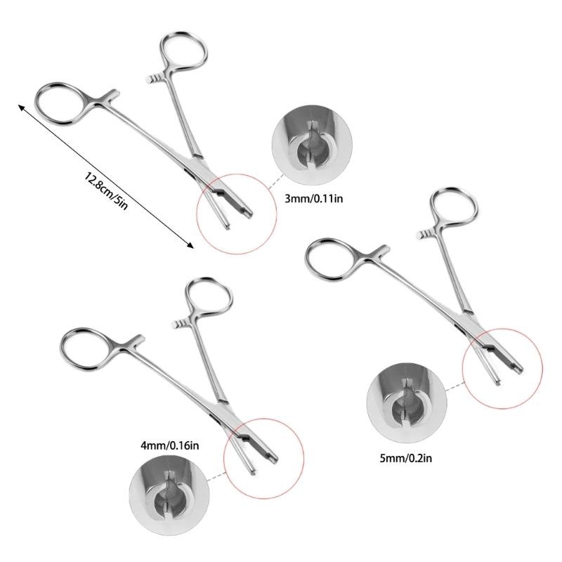 Stainless Steel Ball Holdings Pliers Tool for Body Piercing Practical Jewelry Pliers Unscrew Tight Ball for Designers