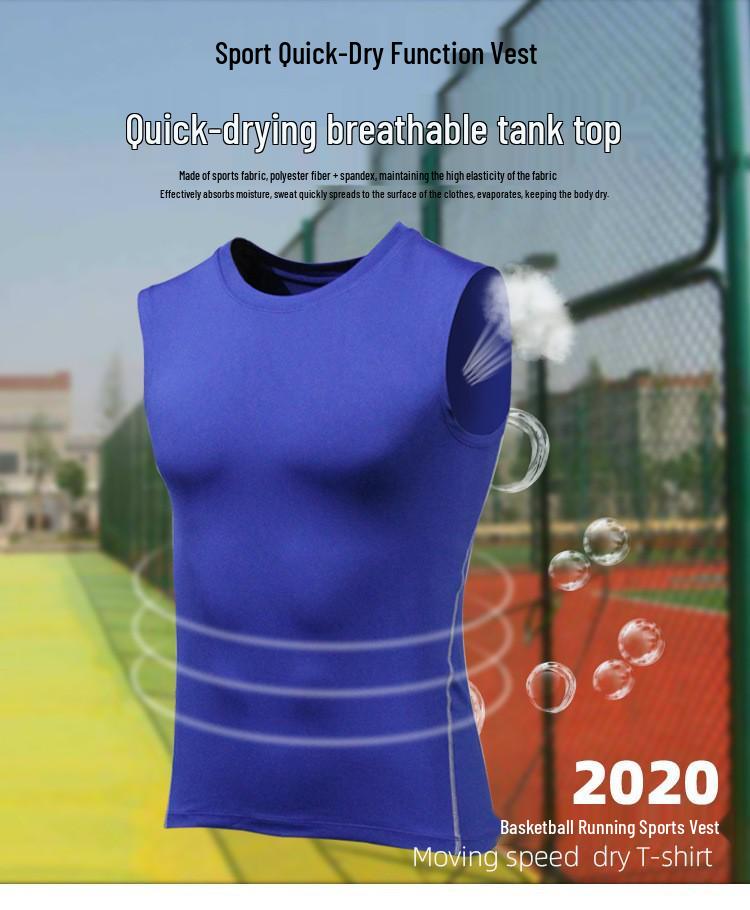 Pánské rychleschnoucí tílko bez rukávů na basketbal, běh, trénink