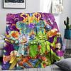 1 Stück Rick und Morty Print Flanelldecke, Hohe Qualität, Bequem für alle Jahreszeiten, Heimdekoration, Wärme und Komfort, Perfekt für Geschenke