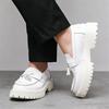Designer New Men's White Platform Elevator Casual Shoes Luxury Male Tassels Loafers Formal Flats Dress Footwear Zapatos Hombre