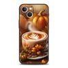 Phone Case Cover for iPhone 17 16 15 14 13 12 Pro Max 11 Pro Max 17AIR Plus Shockproof Soft TPU Bag Pumpkin Autumn Leaves Coffee