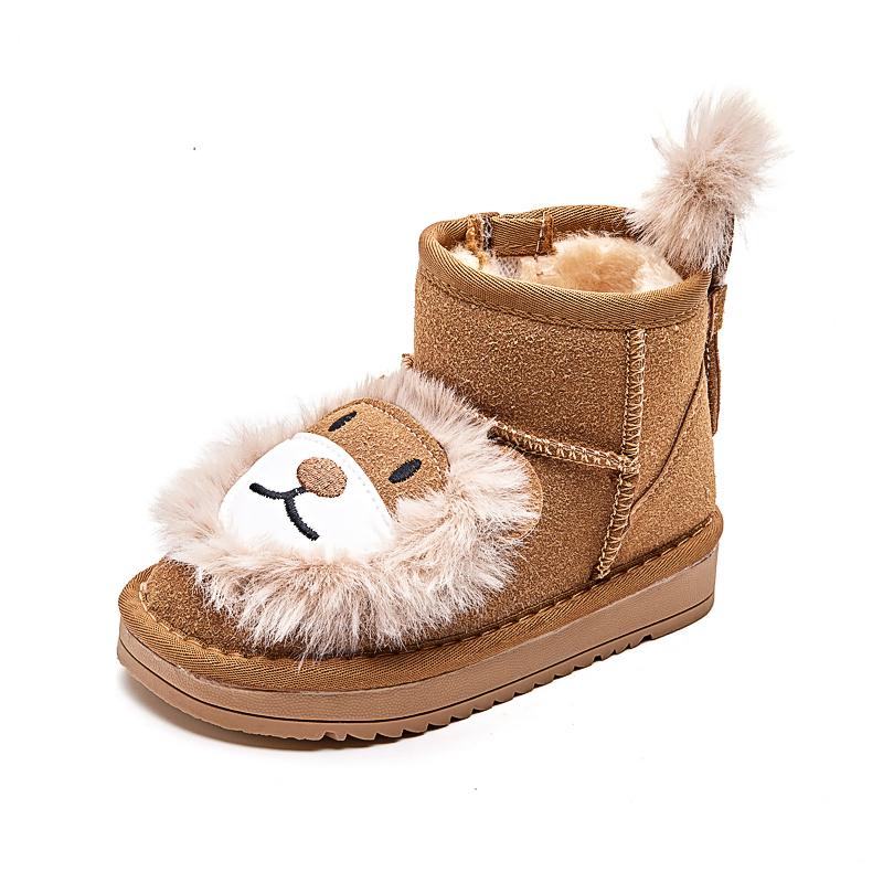 New Children's Snow Boot Soft Fluffy Girl Winter Boots Warm Outdoor Plush Versatile Kids Boots for Boys Cute Embroidered Fashion