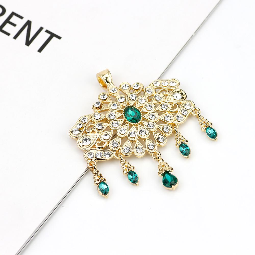 Přívěsek Dámský šperk na dvojí použití Wedding Bijoux Gold Color Crystal 2023