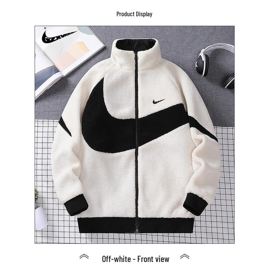 Jachetă reversibilă din lână de miel: Haină Trendy cu Umplutură de Bumbac pentru Bărbați și Femei, Iarnă 2025