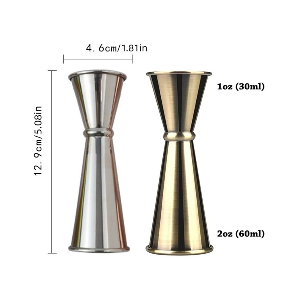 Japanese Style Double Cocktail Jigger 1oz / 2oz Wine Shake Measure Cup  Bartending Tools