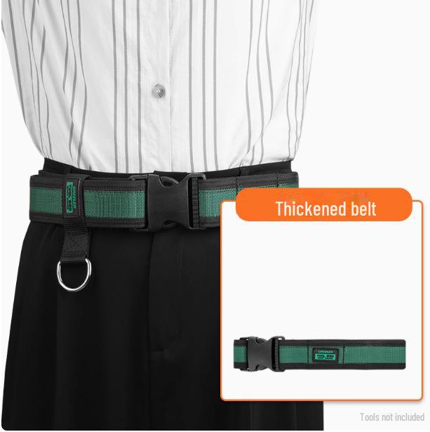Green Forest Waterproof Tool Belt - Plumber's Portable Multifunctional Waist Bag for Construction and Maintenance