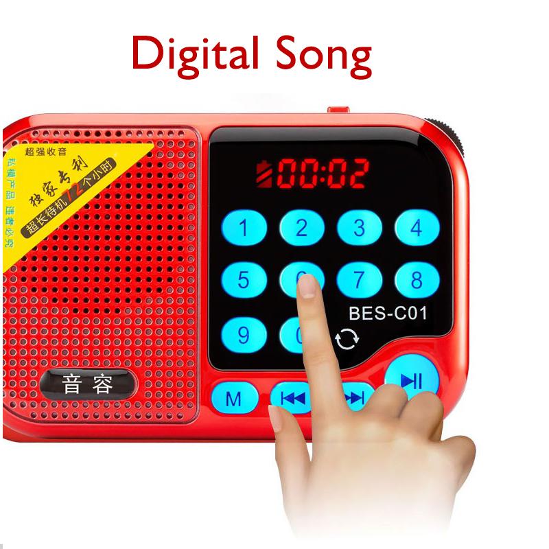 C01 Mini Tragbare Ältere Radio Karte Kleine Lautsprecher 3,5mm Jack TF Karte/USB Mp3 player