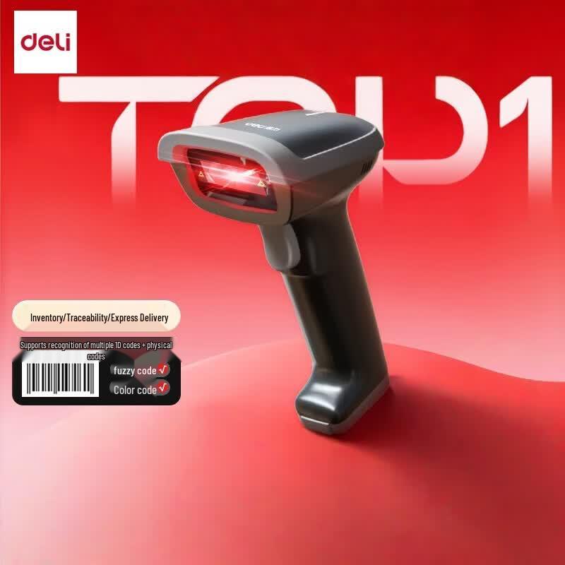 Deli Wireless 1D Laser Barcode Scanner