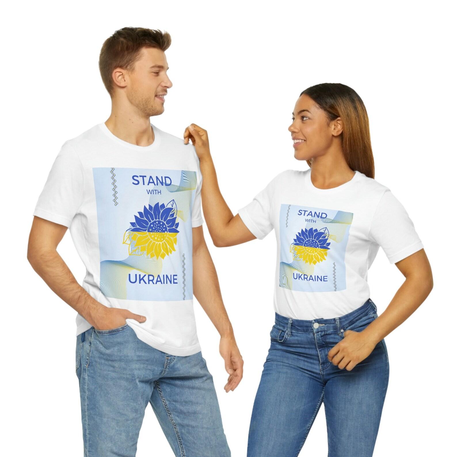 Stand with Ukraine, I stand with Ukraine, Liberty for Ukraine, Unisex Jersey Short Sleeve Tee S