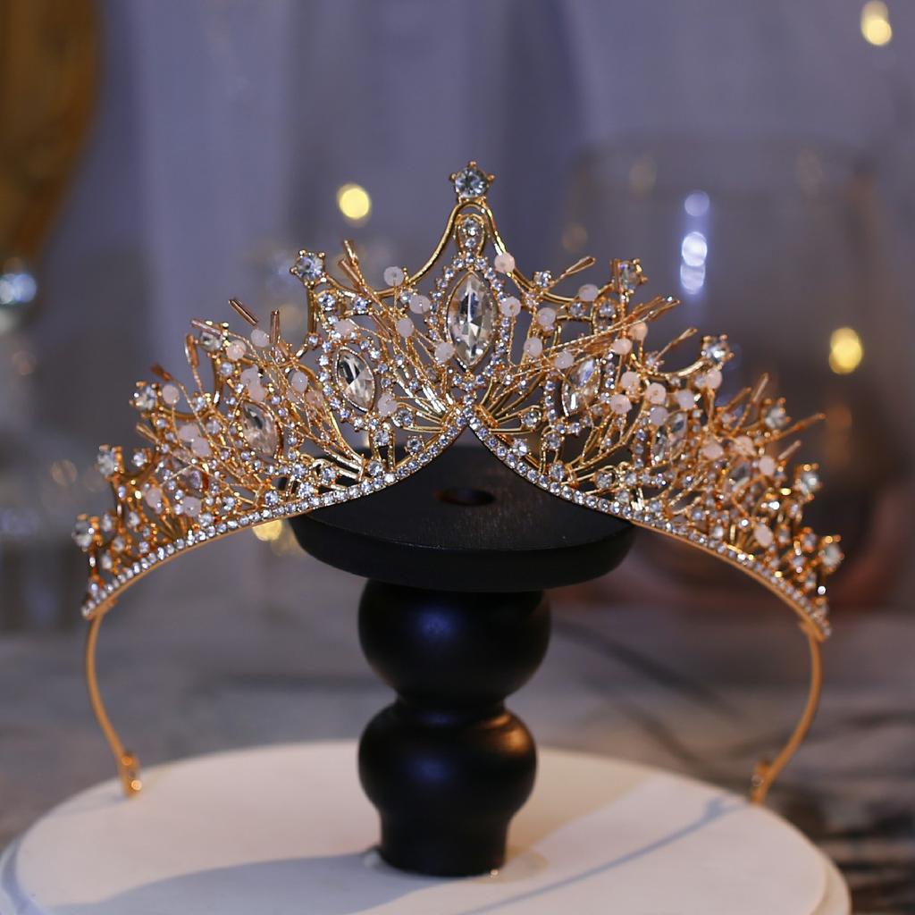 Children's Crown Tiara Princess Girl Performance Crown Girl Birthday Crystal Headband Tiara Performance Catwalk Accessories