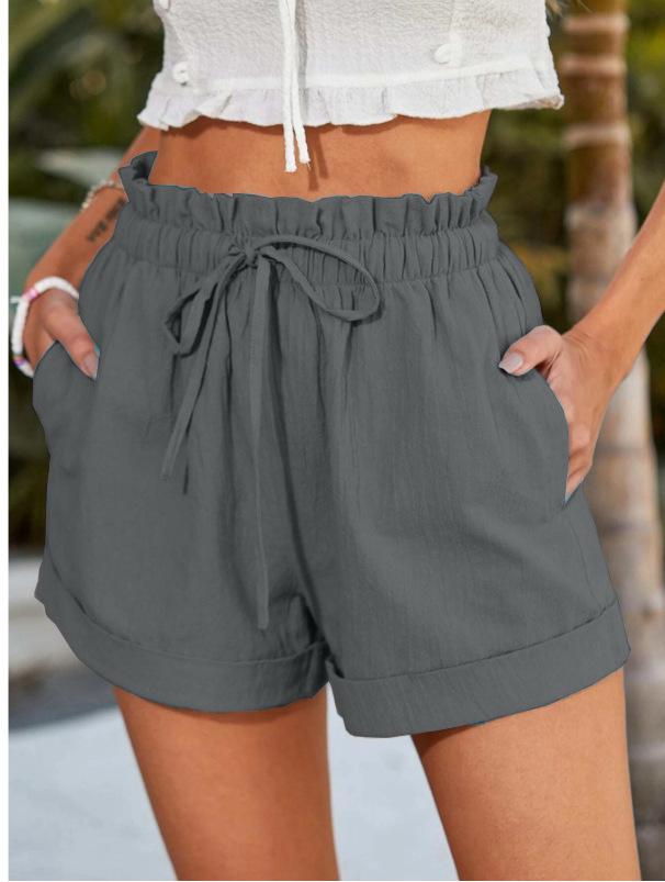 2026 Summer Women's Solid Color Loose Casual Fashion Shorts