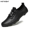 Scarpe Casual da Uomo Pelle di Mucca Sneakers Bianche Scarpe da Esterno Uomo Mocassini Vintage Slip-On Designer Piatte Tempo Libero Taglie Forti 38-47
