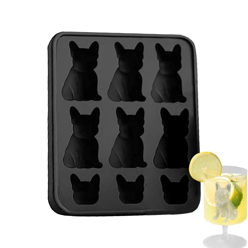 Silicone Whiskey Ice Mold 6 Hole 3D Ice Tray Reusable Novelty Ice Maker  Whiskey Party Drinks