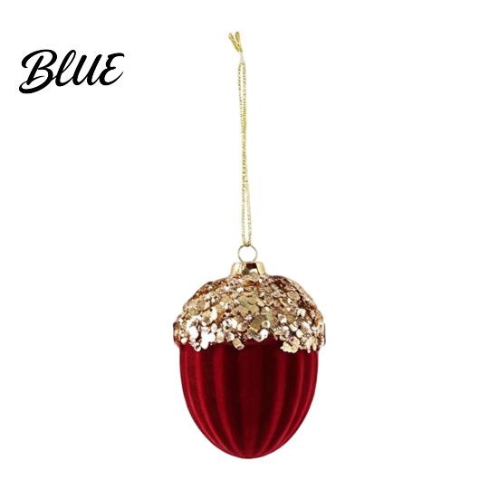 Lightweight Flocked Tree Hanging Soft Edging Retro with Gold Ornaments Christmas Red Velvet Flocking Fabric