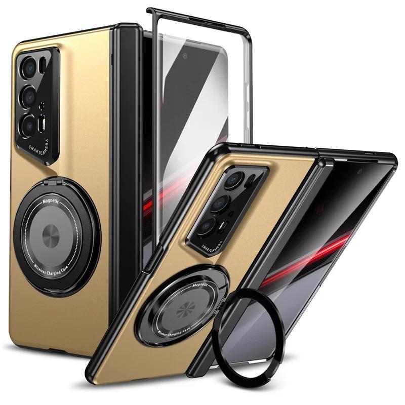 Magnetic Hinge Holder Phone Case for Honor Magic V2 RSR VS3 V3 V5 Screen Glass All Inclusive Folding Stand Shockproof Cover