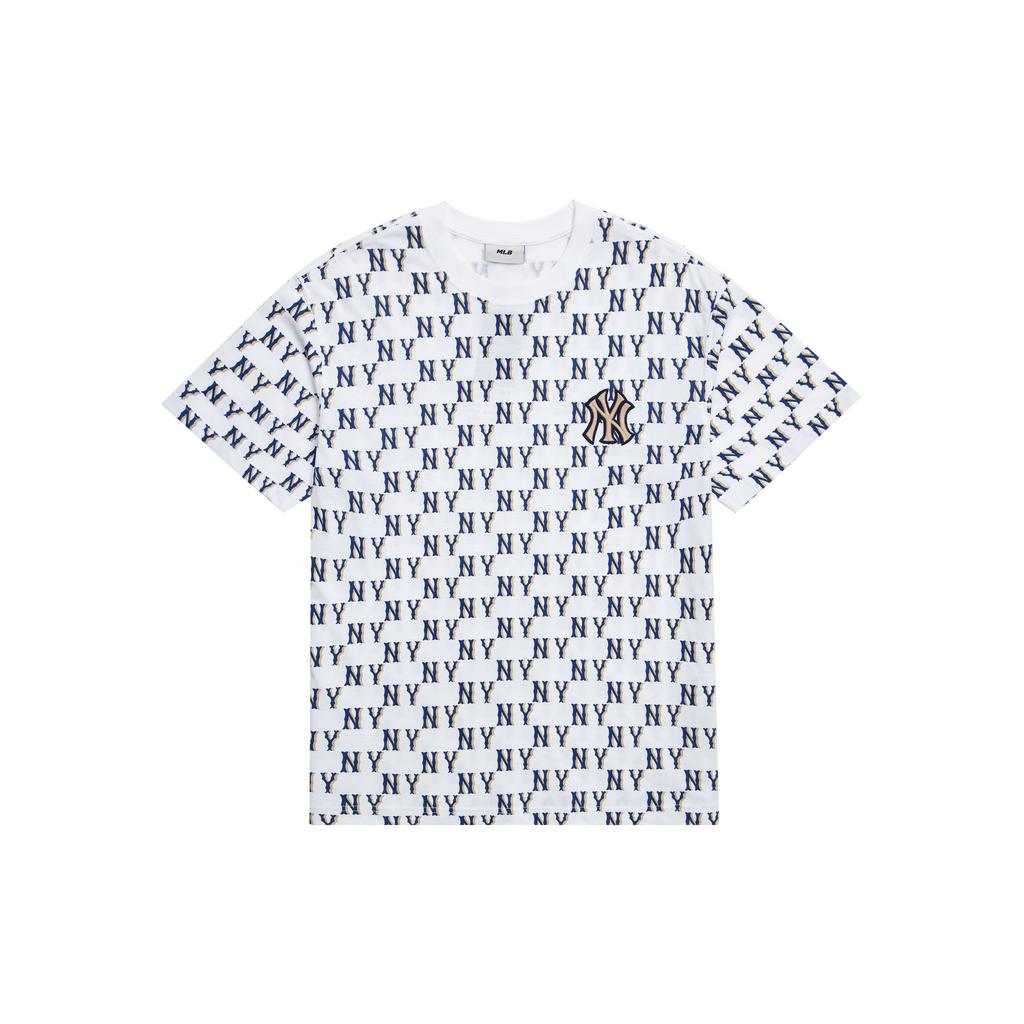 New MLB Set In Sleeve T Shirt Unisex White 3ATSM1133-50WHS