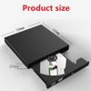 USB Externes DVD USB DVD-Player für Tragbares Festplattenlaufwerk CD Ultra Slim Tragbares DVD-Brenner-Laufwerk 2.0 Laufwerk, 2.0 Laptop, ROM,