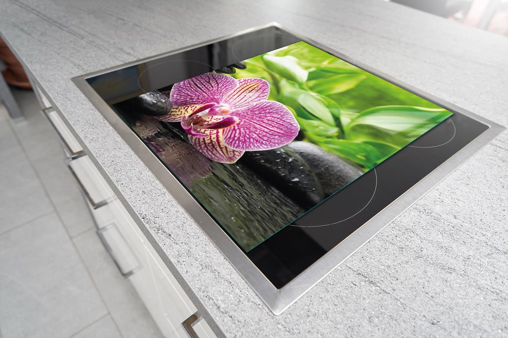 SZKLANA DESKA DO KROJENIA 45x52 ORCHIDEA